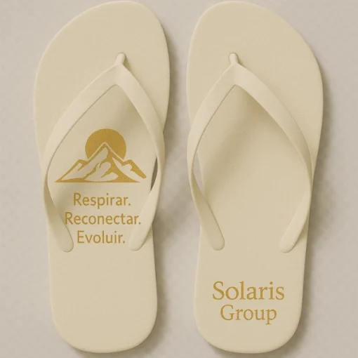 Chinelo de dedo Corporativo Bege Solaris Group