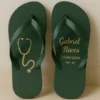 Chinelo de dedo Formatura Verde Medicina Estetoscópio