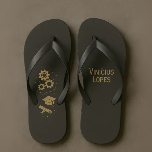 Chinelo de dedo Formatura Cinza Engrenagem