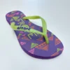 Chinelo de dedo Afropé Feminino Violeta com Verde