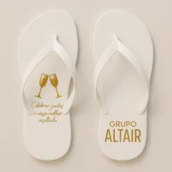 Chinelo de dedo Corporativo Branco Brinde Grupo Altair