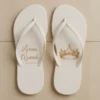Chinelo de dedo Debutante Branco Coroa Dourada