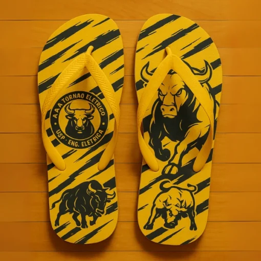 Chinelo de dedo Atlética Amarelo Tornão da Elétrica