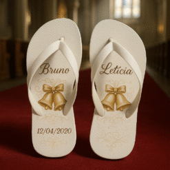 Chinelo de dedo Casamento Branco Sino da Igreja
