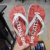 Chinelo de dedo Mr. Kitsch Vermelho com branco