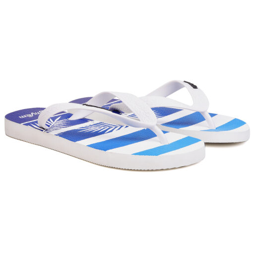 Chinelo de dedo Nem Vem Azul Listrado Palmeiras - Imagem 5