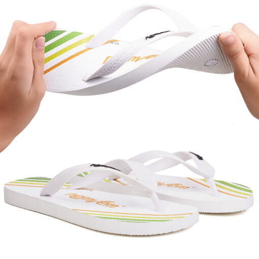 Chinelo de dedo Nem Vem Listras Verde Limão - Imagem 3