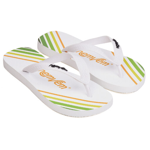 Chinelo de dedo Nem Vem Listras Verde Limão - Imagem 6